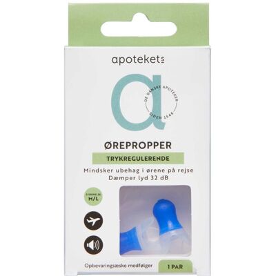 Apotekets ørepropper til rejse str. medium/large 1 par Apotekets ørepropper til rejse str. medium/large 1 par