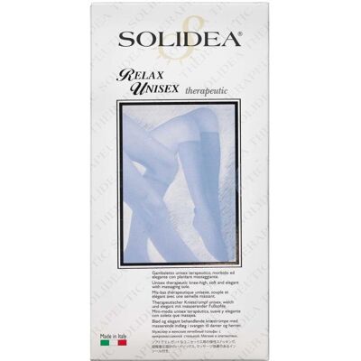 Solidea Strik Relax Knæ Support Unisex - Medicinsk Klasse II - Natur XXL Solidea Strik Relax Knæ Support Unisex - Medicinsk Klasse II - Natur XXL