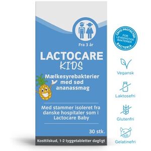 Lactocare Kids Tyggetabletter Kosttilskud 30 stk. - Børneernæring