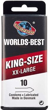 Worlds-Best King-Size XX-Large Kondom Medicinsk udstyr 10 stk