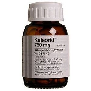 Kaleorid 750 mg (Håndkøb, apoteksforbeholdt) 100 stk Depottabletter