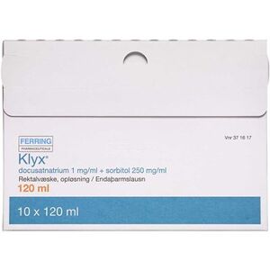 Ferring Klyx 1 + 250 mg/ml 1200 ml Rektalvæske, opløsning - Afføringsmiddel