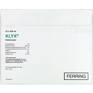 Orifarm Klyx 1 + 250 mg/ml 2400 ml Rektalvæske, opløsning - Afføringsmiddel