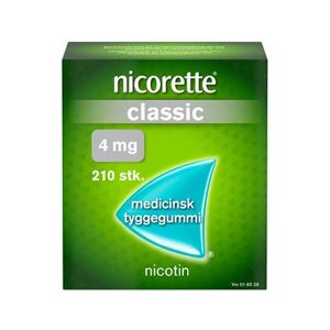 Nicorette Classic 4 mg 210 stk Medicinsk tyggegummi - Nikotintyggegummi