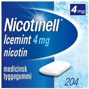 Nicotinell IceMint 4 mg 204 stk Medicinsk tyggegummi - Nikotintyggegummi