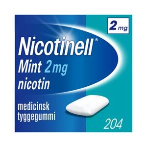 Nicotinell Mint 2 mg 204 stk Medicinsk tyggegummi - Nikotintyggegummi