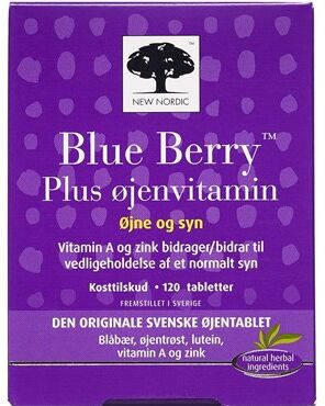 New Nordic Blue Berry Plus jenvitamin Tabletter Kosttilskud 120 stk