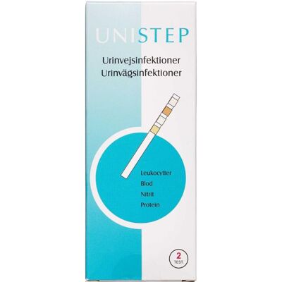 Unistep Urinvejsinfektionstest - Leukocytter, Blod, Nitrit, Protein Unistep Urinvejsinfektionstest - Leukocytter, Blod, Nitrit, Protein