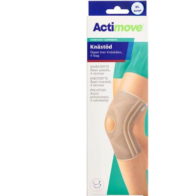 Actimove Knæstøtte, åben patella, 4 skinner Str XL Medicinsk udstyr 1 stk Actimove Knæstøtte, åben patella, 4 skinner Str XL Medicinsk udstyr 1 stk