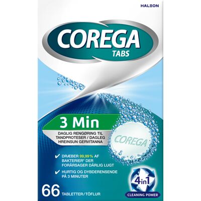Corega Tabs 3 Minutes - Tandrensetabletter Corega Tabs 3 Minutes - Tandrensetabletter