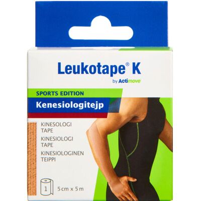 Actimove Leukotape K Beige 5cmx5m Medicinsk udstyr 1 stk Actimove Leukotape K Beige 5cmx5m Medicinsk udstyr 1 stk