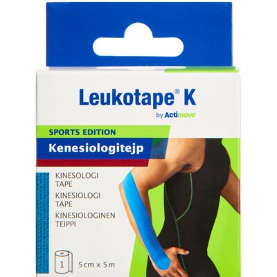 Actimove Leukotape K Blå 5cmx5m Medicinsk udstyr 1 stk Actimove Leukotape K Blå 5cmx5m Medicinsk udstyr 1 stk