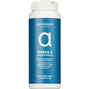 Apotekets Omega-3 Fiskeolie Kosttilskud 180 stk. - Omega 3 - Omega 3 6 9 -