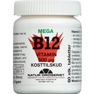 Natur - Drogeriet A/S B12-Vitamin 500 µg Kosttilskud 60 stk - B-Vitaminer - Boost immunforsvar