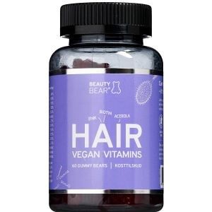 Beauty Bear Hair Vitamin Gummies Kosttilskud 60 stk - Hår og negle vitaminer - Vitaminer til huden - Hår vitamin, vitaminer til negle