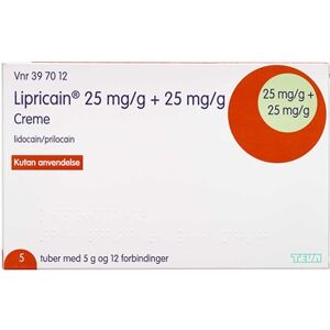 Teva denmark Lipricain 25+25 mg/g 25 g Creme - Lokalbedøvende Creme