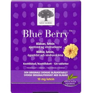 New Nordic Blue Berry Original Tabletter Kosttilskud 120 stk - Blåbær Vitaminer