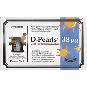 Pharma Nord D-Pearls 38 mikg. kapsler Kosttilskud 240 stk - D-Vitamin Børn - Boost immunforsvar