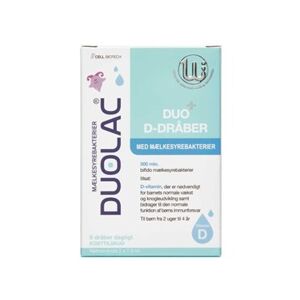 Duolac Duo+ D-Dråber Kosttilskud 2 x 7,5 ml - Mælkesyrebakterier