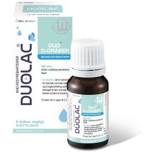 Duolac duo+ D-Dråber Kosttilskud 7,5 ml - D-Vitamin Børn