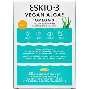 Eskio-3 Vegan Algae Kosttilskud 30 stk - Omega 3 - Omega 3 6 9 -