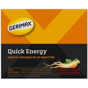 Gerimax Quick Energy Kosttilskud 30 stk - Ginseng