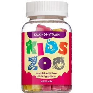 Kids Zoo Kalk + D-Vitamin Børn Kosttilskud 60 stk