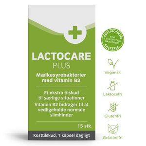 Lactocare Plus Kosttilskud 15 stk - Mælkesyrebakterier