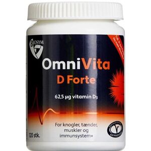 Biosym OmniVita D Forte Kosttilskud 120 stk - D-Vitamin Børn