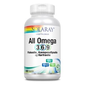 Solaray All Omega 3 - Omega 3 6 9 --6-9 Kosttilskud 180 stk - Fiskeolie