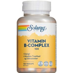Solaray B-Complex Kapsler Kosttilskud 100 stk - B-Vitaminer