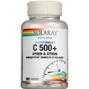 Solaray C-Vitamin 500+ Kosttilskud 180 stk - Vitaminer - Vit C