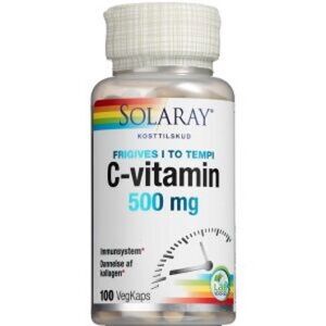 Solaray C-Vitamin 500 mg Kosttilskud 100 stk - Vitaminer - Vit C
