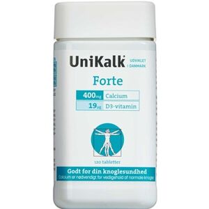 Unikalk forte tabletter Kosttilskud 120 stk - Kalktilskud