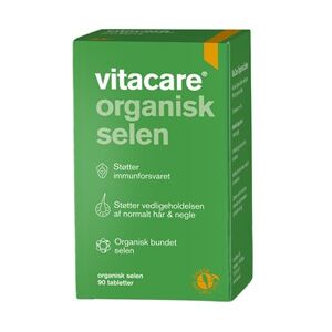 Vitacare Organisk Selen Kosttilskud 90 stk - Mineraler - Jern - Kalk