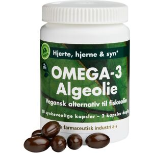 Grønne Vitaminer Vegansk Omega-3 Algeolie - 60 Kapsler - Omega 3 6 9 - Kosttilskud Grønne Vitaminer Vegansk Omega-3 Algeolie - 60 Kapsler - Omega 3 6 9 - Kosttilskud