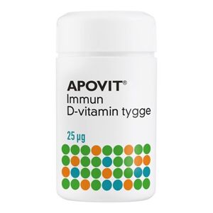 APOVIT Immun D-Vitamin Børn 25 µg Tygge Kosttilskud 100 stk - Vitaminer - Boost immunforsvar