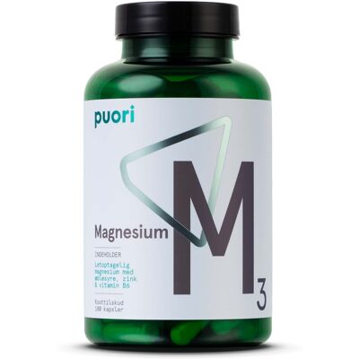 Puori M3 Magnesium Kompleks Kosttilskud 180 stk Puori M3 Magnesium Kompleks Kosttilskud 180 stk