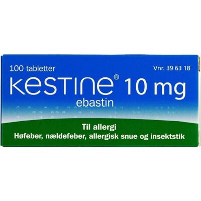 Almirall Kestine 10 mg 100 stk Filmovertrukne tabletter Almirall Kestine 10 mg 100 stk Filmovertrukne tabletter