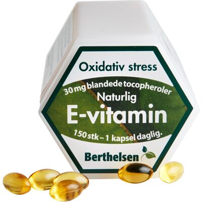 Berthelsen Naturlig Vitamin E 30 mg - Kosttilskud Berthelsen Naturlig Vitamin E 30 mg - Kosttilskud