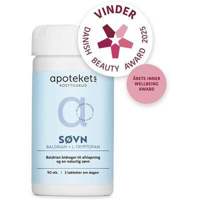 Apotekets Søvn Tabletter Kosttilskud 90 stk Apotekets Søvn Tabletter Kosttilskud 90 stk