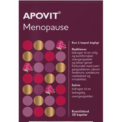 Apovit Menopause Kosttilskud 30 stk Apovit Menopause Kosttilskud 30 stk