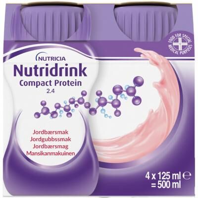 Nutridrink Compact Protein Jordbær 4x125 ml - Supplement Nutridrink Compact Protein Jordbær 4x125 ml - Supplement