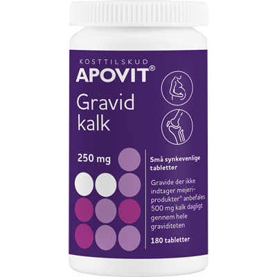 Apovit Gravid Kalk 250 Mg Kosttilskud 180 stk Apovit Gravid Kalk 250 Mg Kosttilskud 180 stk