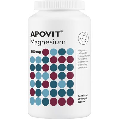 Apovit Magnesium 350 Mg Depot Kosttilskud 200 stk Apovit Magnesium 350 Mg Depot Kosttilskud 200 stk