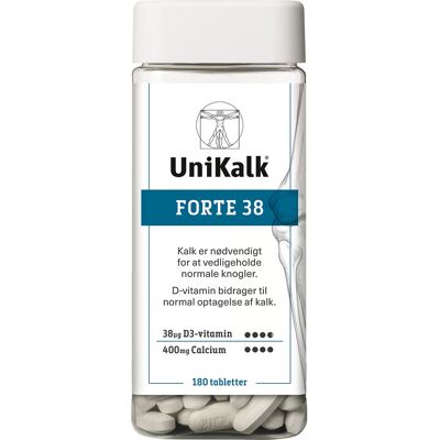 UniKalk 38 μg D-vitamin - Calcium & D3-tilskud UniKalk 38 μg D-vitamin - Calcium & D3-tilskud