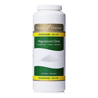 Fitness Pharma Magnesium Citrat 200 kapsler - Kosttilskud Fitness Pharma Magnesium Citrat 200 kapsler - Kosttilskud