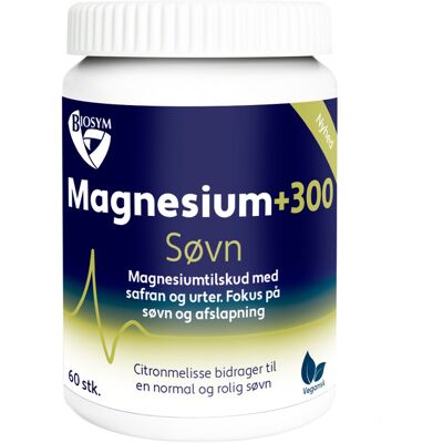 Biosym Magnesium+ 300 Søvn Kosttilskud 60 stk Biosym Magnesium+ 300 Søvn Kosttilskud 60 stk