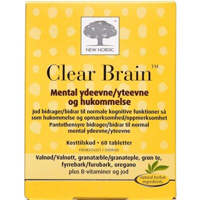 New Nordic Clear Brain - 60 kosttilskudstabletter New Nordic Clear Brain - 60 kosttilskudstabletter