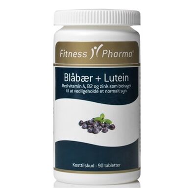 Fitness Pharma Blåbær Lutein Kosttilskud - 90 kapsler Fitness Pharma Blåbær Lutein Kosttilskud - 90 kapsler